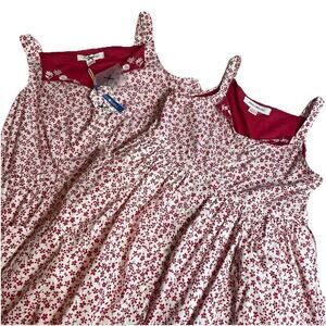 April Cornell Mommy And Me Matching Dresses Womens S Girls 9-10 Red Floral NEW